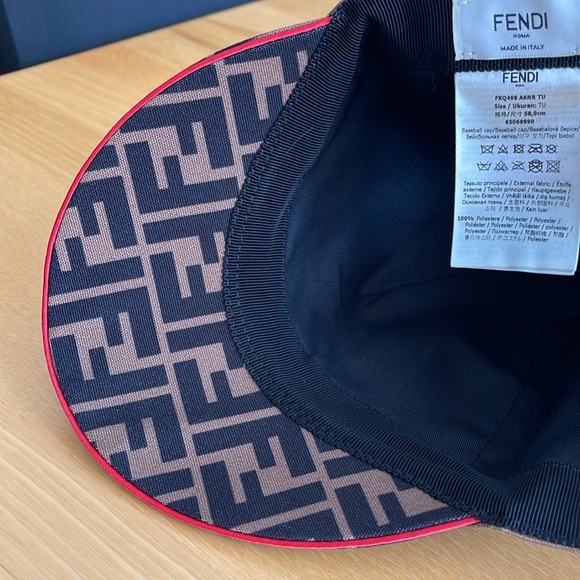 Fendi Brown Jacquard FF Hat